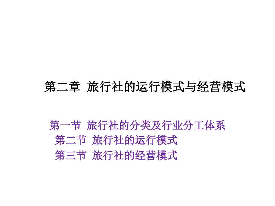 旅行社的运行模式与经营模式课件_第1页