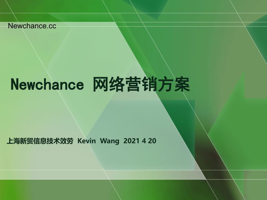 Newchance网络营销方案_第1页