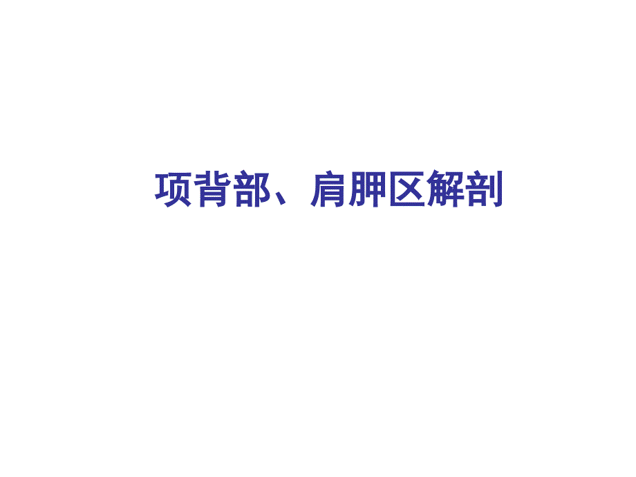 项背部肩胛区上肢后面浅层解剖_第1页