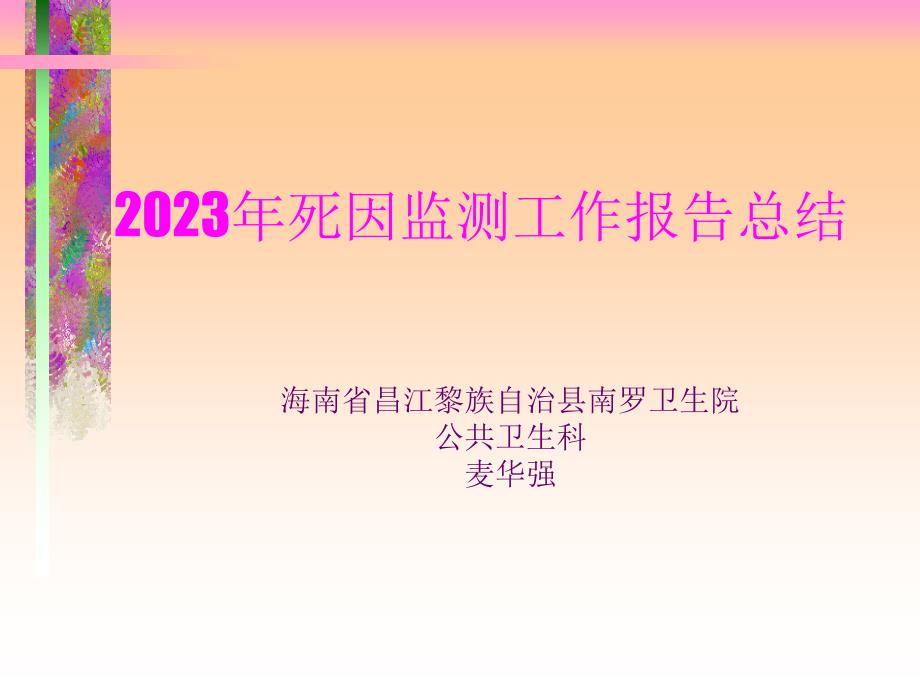 卫生院死因登记工作总结_第1页