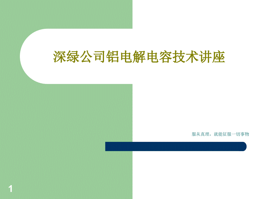 某公司铝电解电容技术讲座课件_第1页