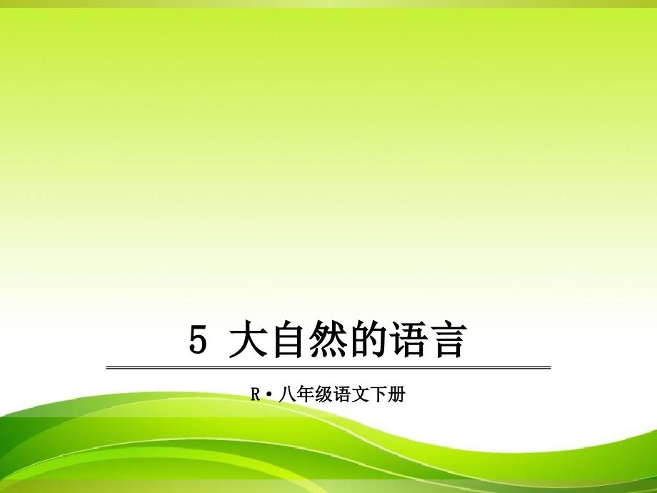 2022年部编版语文《大自然的语言》课件_第1页