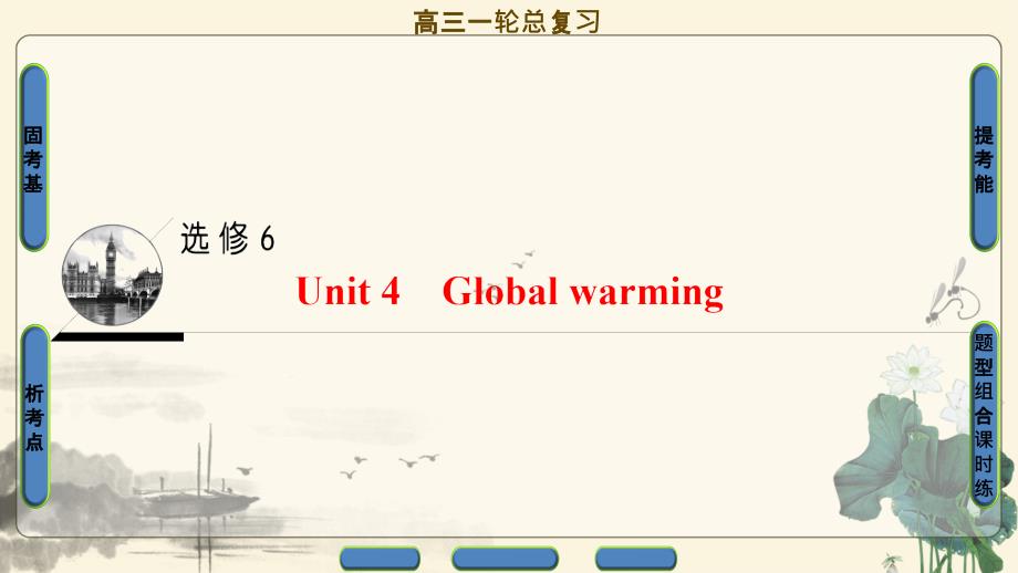 2021高考浙江版英语一轮复习课件：第1部分-选修6-Unit-4-Global-warming_第1页