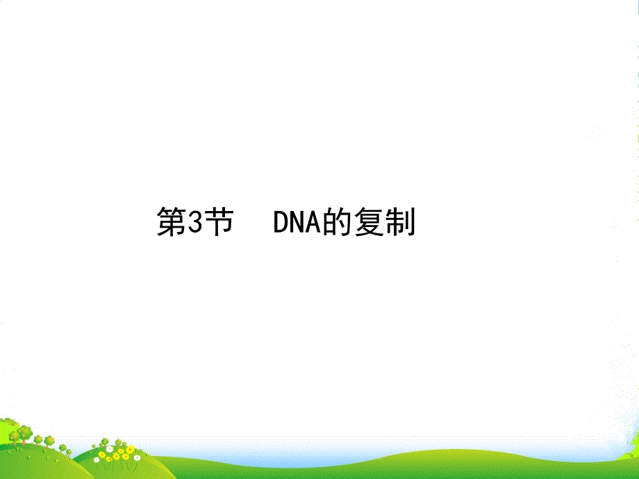 生物高考一輪復習-第3章-第3節(jié)-DNA的復制課件-新人教必修2-_第1頁