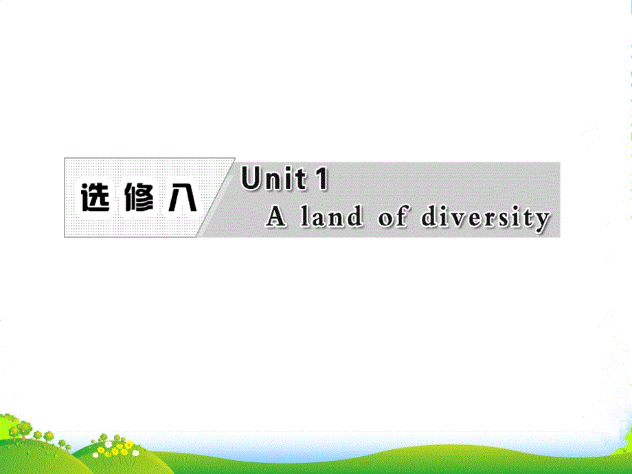 高考英语复习-Unit1-A-land-of-diversity专题课件-新人教版选修8_第1页