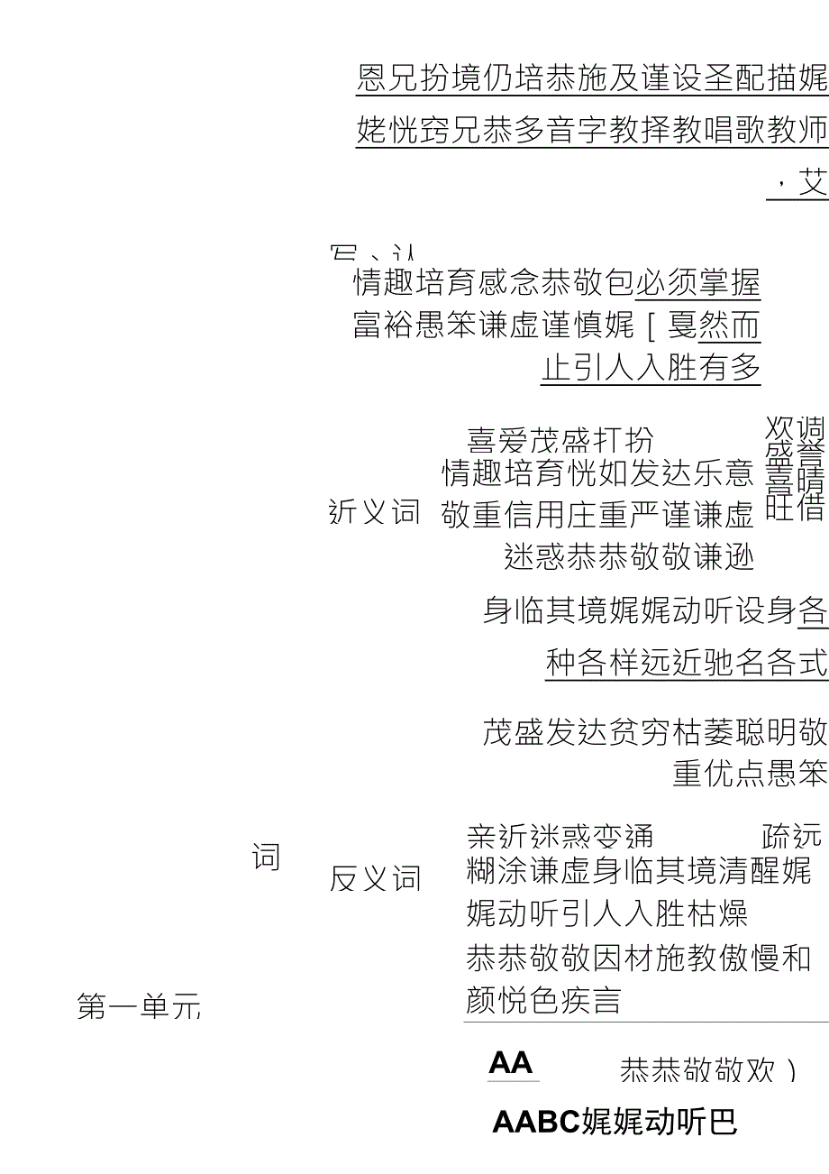 四年级语文北师大版字词思维导图_第1页