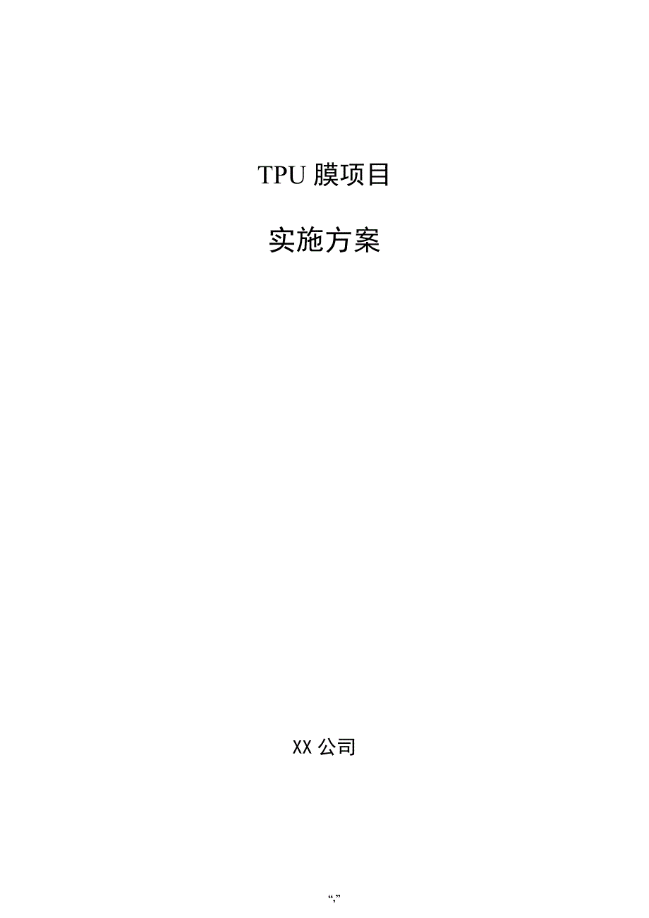 TPU膜项目实施方案（模板范文）_第1页