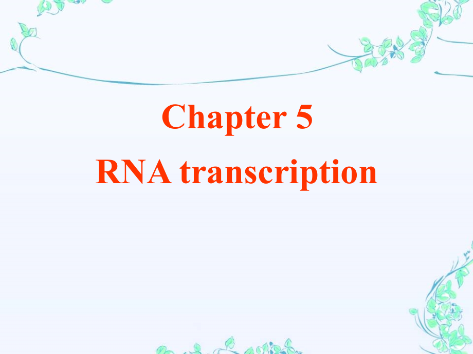 Chapter-5-transcription-分子生物学双语课程课件_第1页