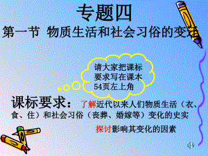 86人民版歷史必修2《物質(zhì)生活和社會習(xí)俗的變遷》2課件