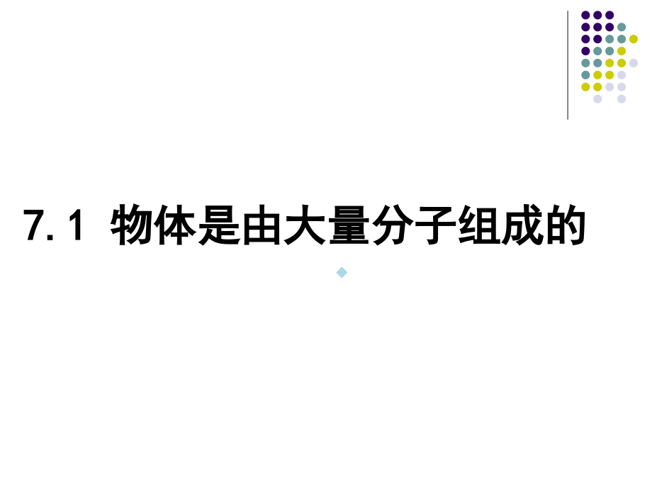 71物体是由大量分子组成的课件_第1页