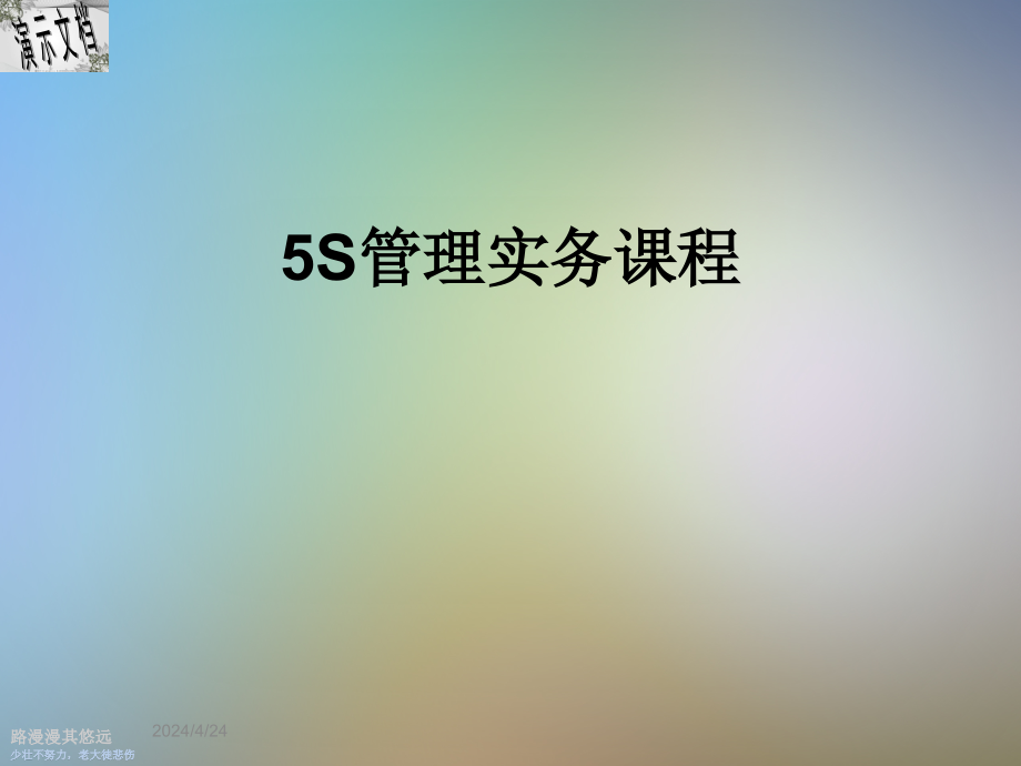 5S管理实务课程课件_第1页