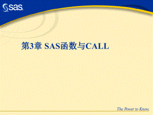 SAS函数与CALL子程序课件