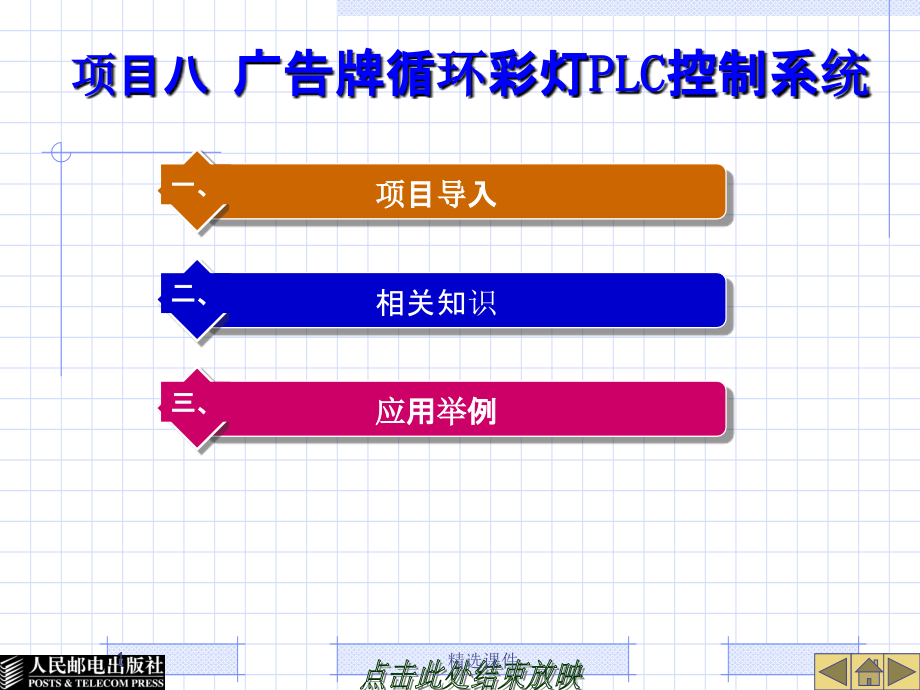 plc8位彩灯循环控制课件_第1页