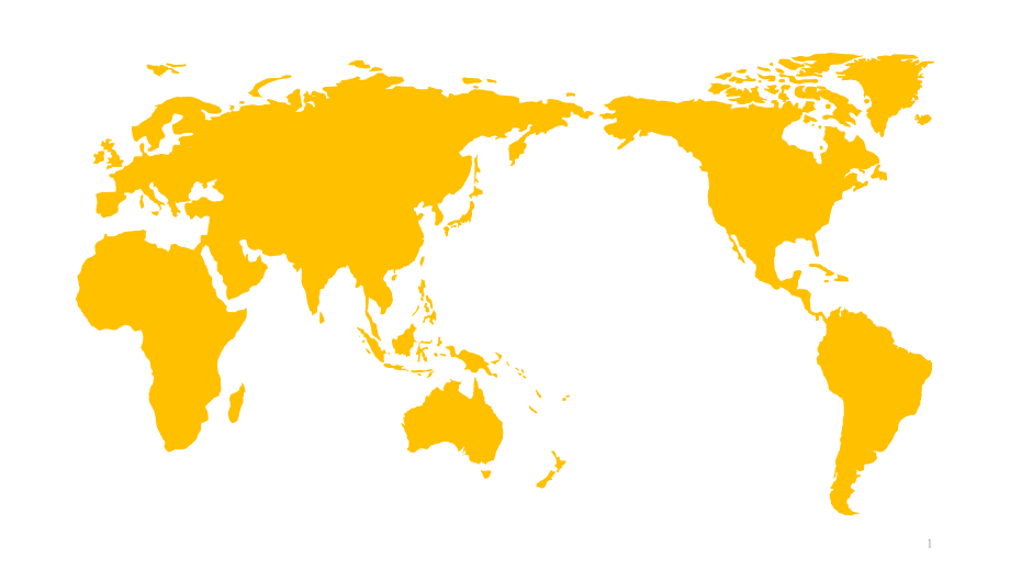 多款可编辑世界地图ppt课件_第1页