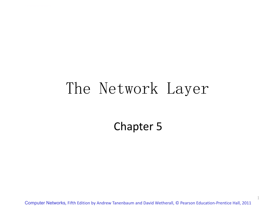计算机网络第五版英文第五章-网络层ppt课件_第1页