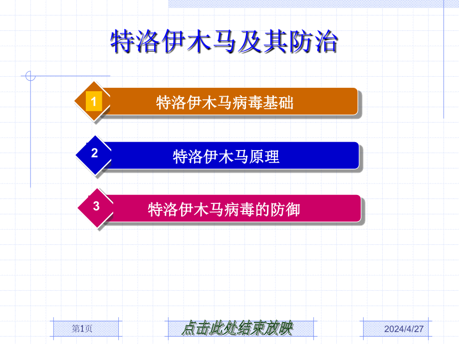 [網(wǎng)絡(luò)安全與病毒防范]第十二章-特洛伊木馬及其防治課件_第1頁