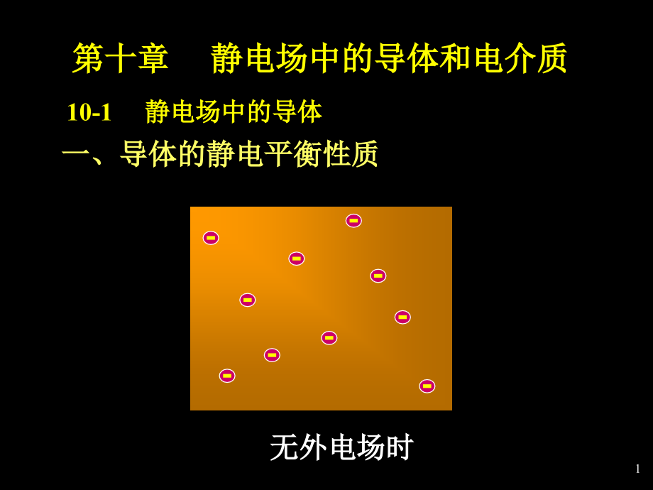 中南大学大学物理ppt课件--第10章静电场中导体和电介质_第1页