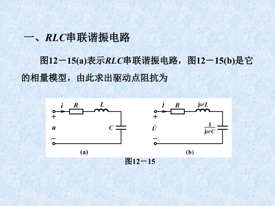 RLC串联和并联谐振电路谐振时的特性资料课件_第1页