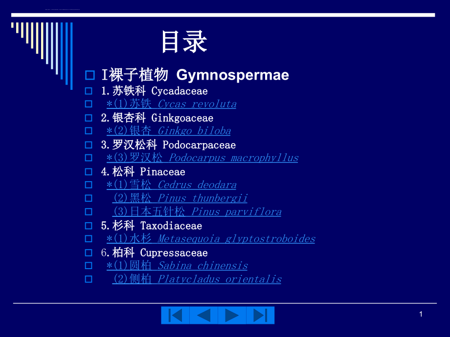 园林树木学常见100种植物ppt课件_第1页