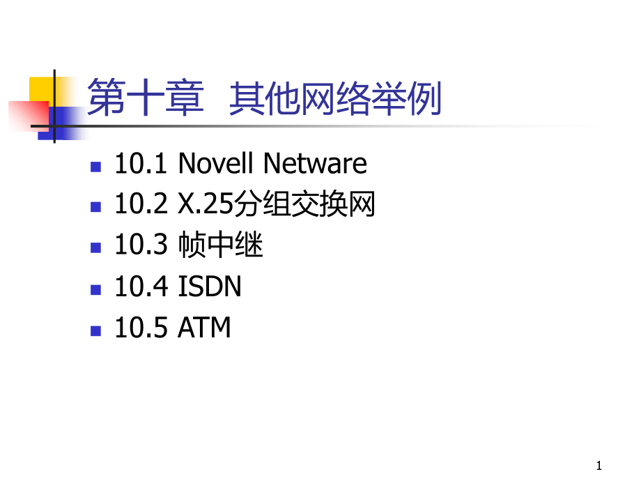 【大学】本科网络课程讲义第十章--其他网络举例-(档)课件_第1页