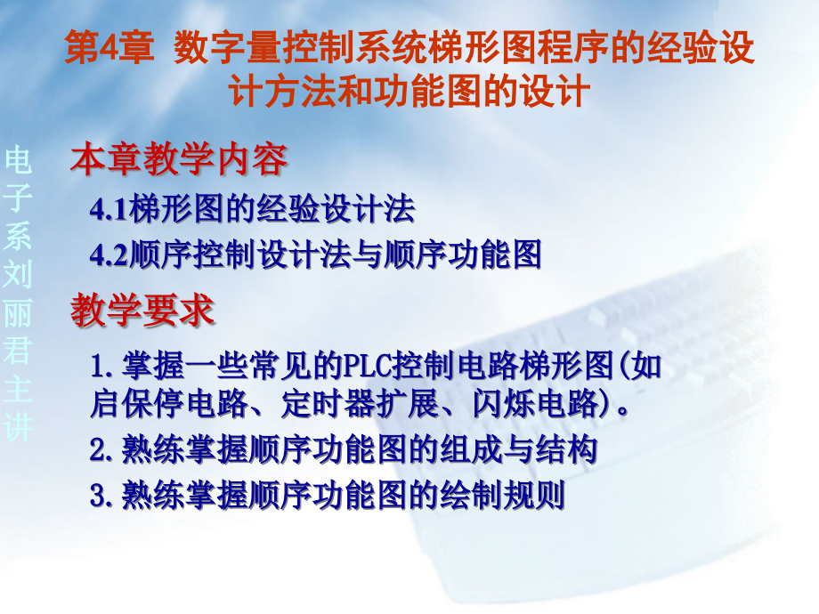 第4章数字量控制系统梯形图的经验设计法和顺序功能图的设计方法ppt课件_第1页