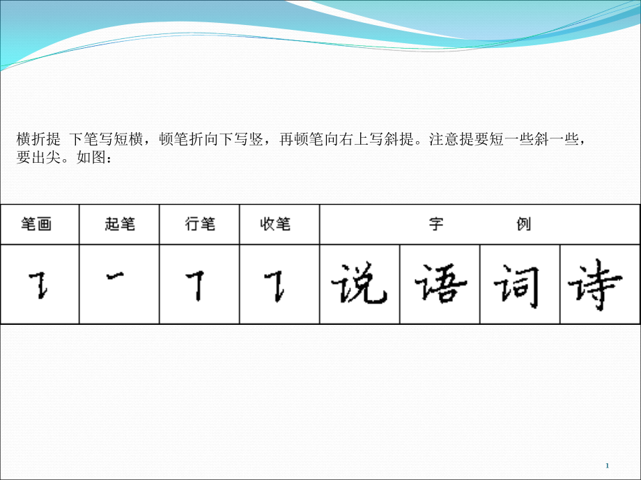 笔画(横折提、横折折撇)ppt课件_第1页