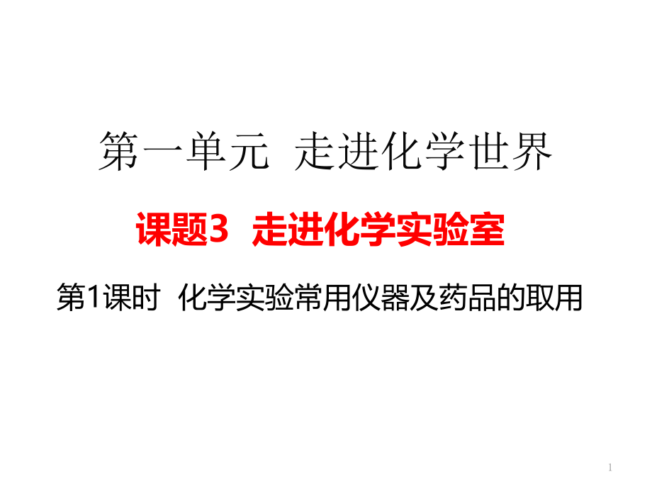 人教版走进化学实验室课件_第1页