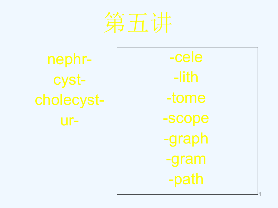 医学词汇构词规律第五讲课件_第1页