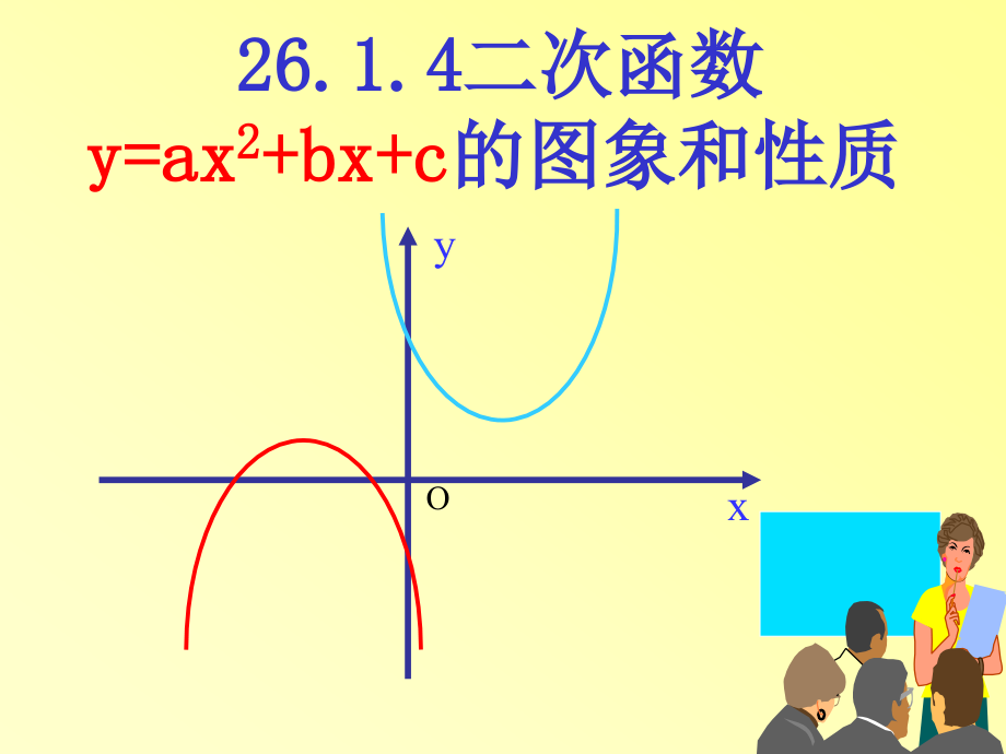 2614二次函数y=ax2+bx+c的函数图象与性质课件_第1页