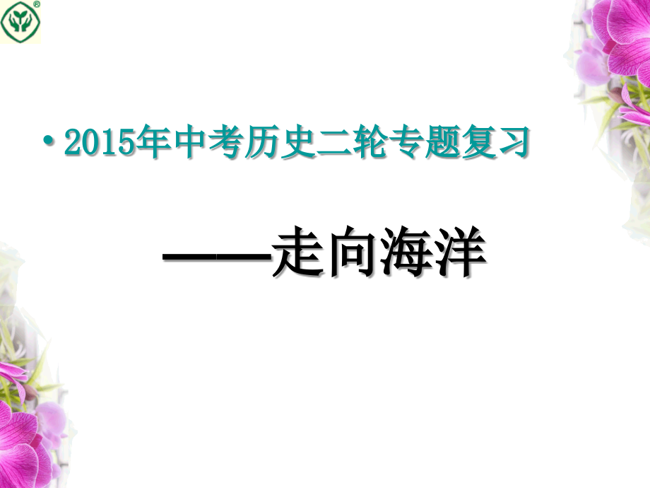 2015年中考历史专题复习——走向海洋课件_第1页