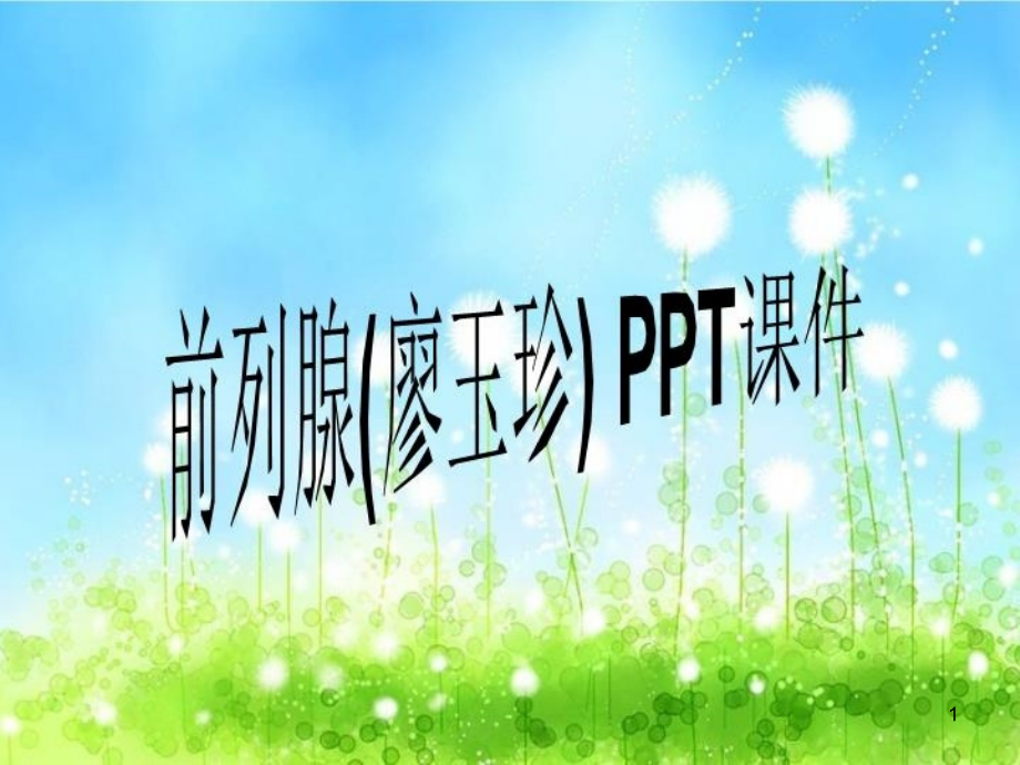 前列腺 ppt课件_第1页