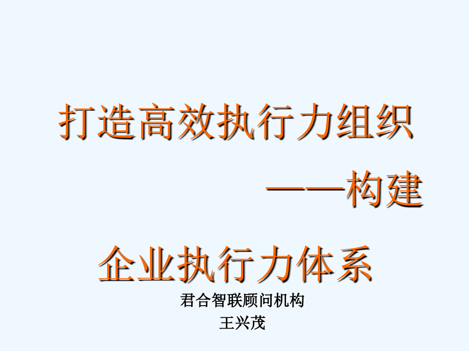 打造高效执行力组织=课件_第1页