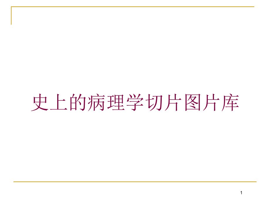 史上的病理学切片图片库培训ppt课件_第1页