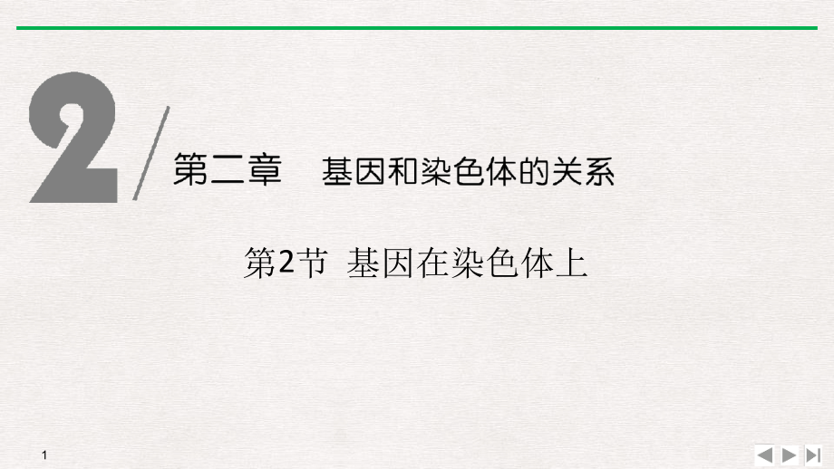 基因在染色体上基因和染色体的关系ppt课件_第1页