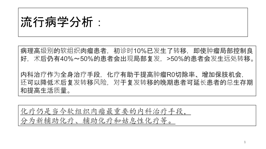 医学ppt课件软组织肉瘤的内科治疗_第1页