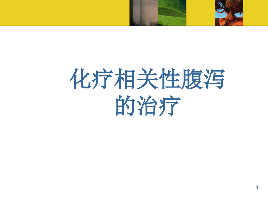 化疗相关性腹泻的治疗课件_第1页