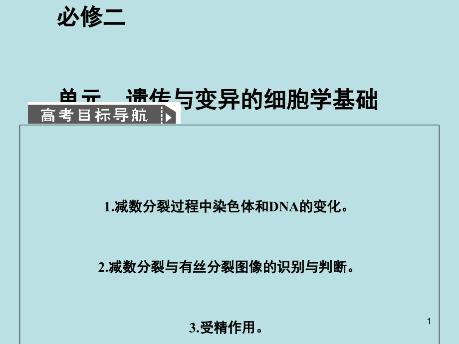 《遺傳與變異的細(xì)胞學(xué)基礎(chǔ)》課件_第1頁