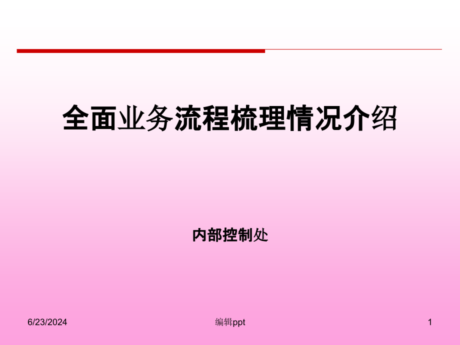 全面业务流程梳理情况介绍课件_第1页