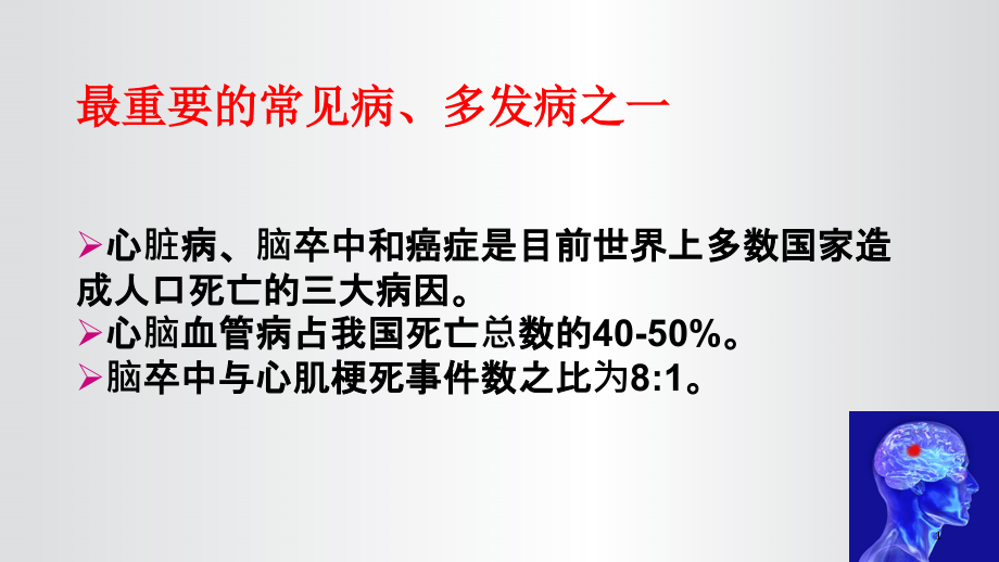 医学ppt课件卒中的院前识别及处理_第1页