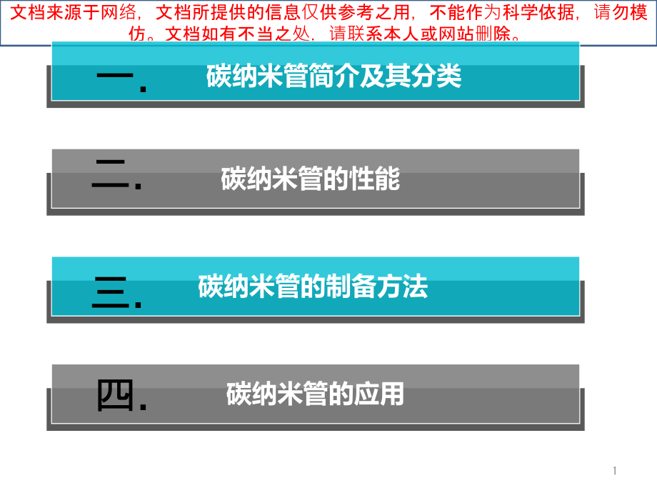 碳纳米管介绍专业知识讲座课件_第1页