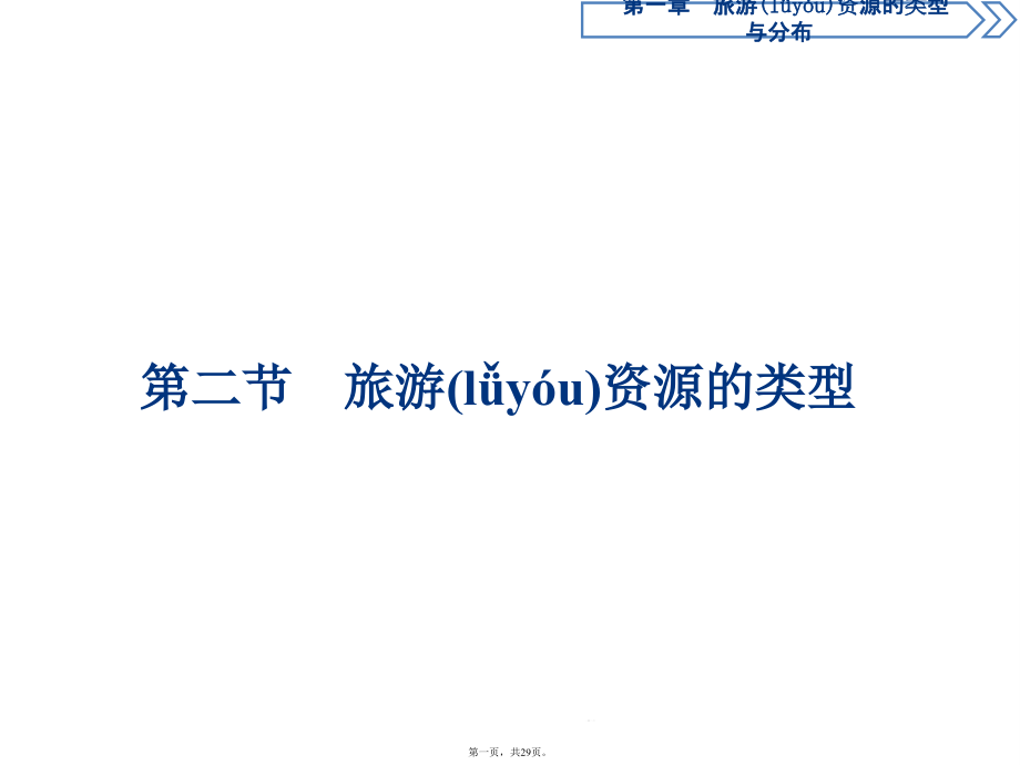 中图版地理选修三新素养同步ppt课件第一章第二节旅游资源的类型_第1页