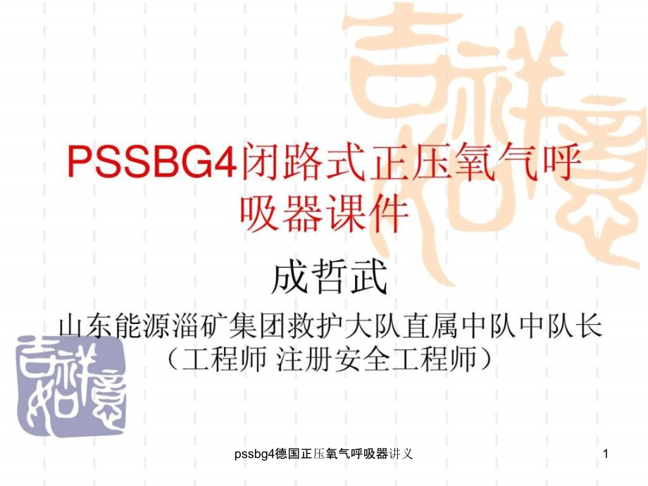 pssbg4德国正压氧气呼吸器讲义ppt课件_第1页