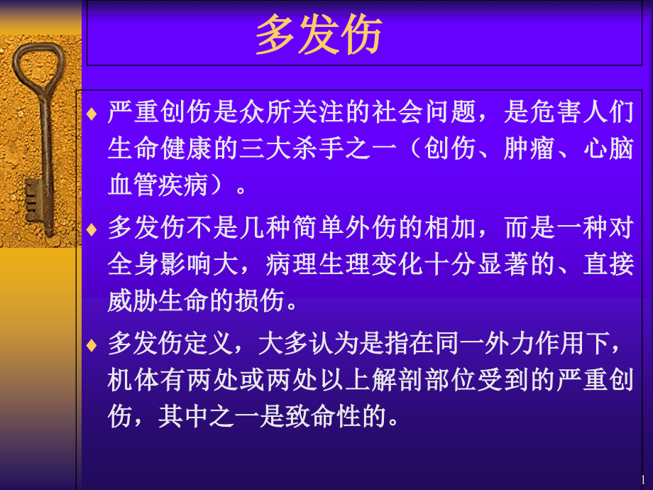 严重创伤的紧急救治 课件_第1页