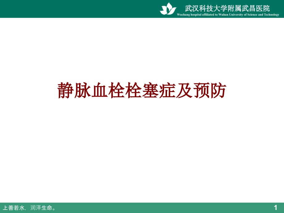 医学静脉血栓栓塞症及预防培训 培训ppt课件_第1页