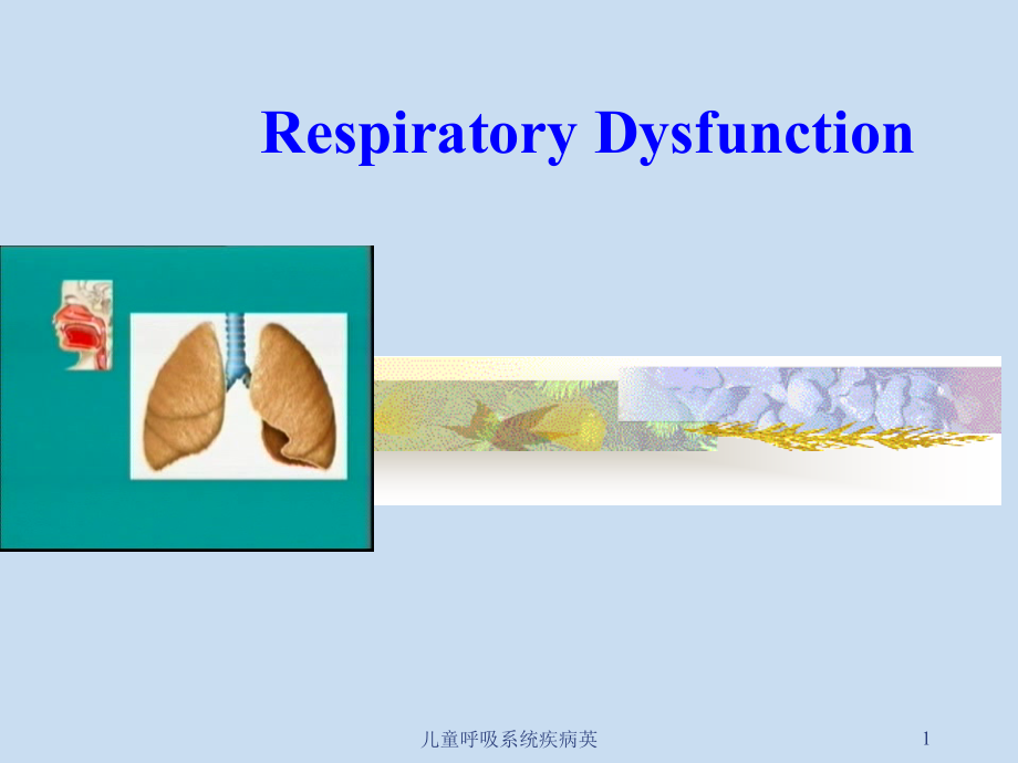 儿童呼吸系统疾病英ppt课件_第1页