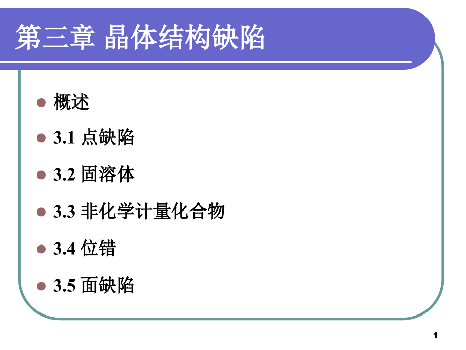 晶体结构缺陷课件_第1页