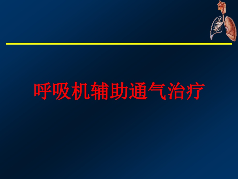 呼吸机辅助通气治疗培训ppt课件_第1页