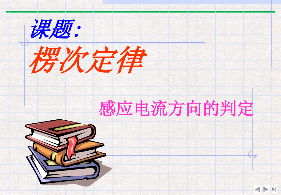 人教版选择性必修第二册：楞次定律——感应电流方向的判断课件_第1页