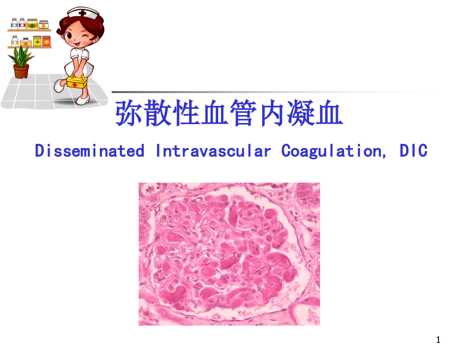 DIC的诊断及治疗培训 医学ppt课件_第1页