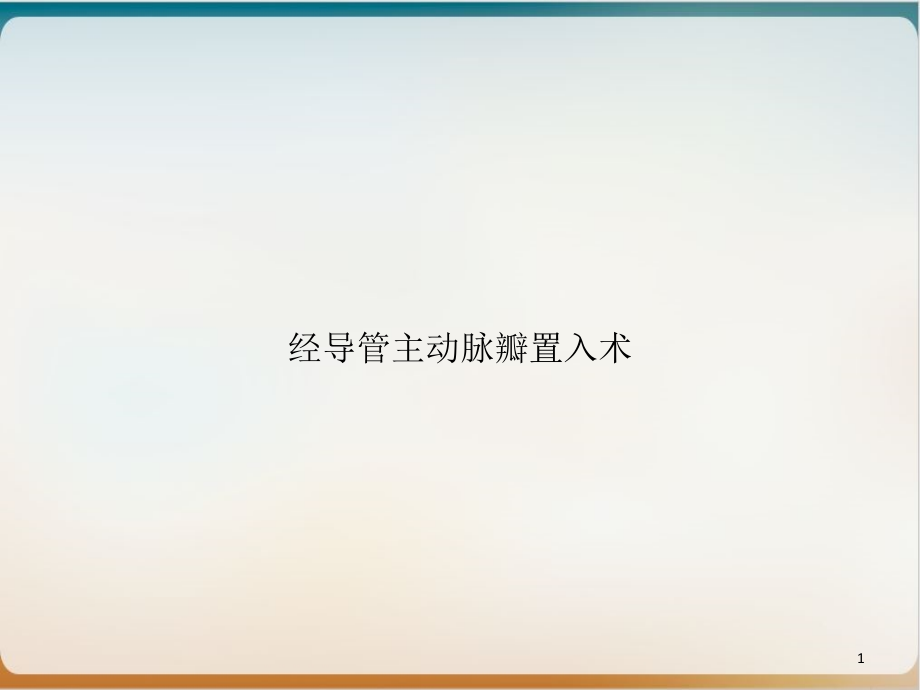 经导管主动脉瓣置入术培训课件_第1页